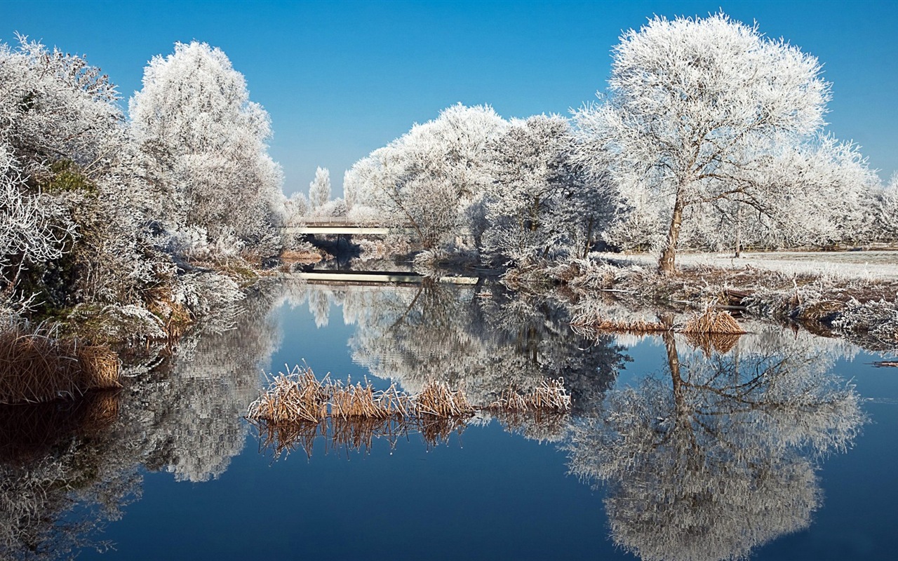 Neige d'hiver fonds d'écran HD magnifique de paysages #2 - 1280x800