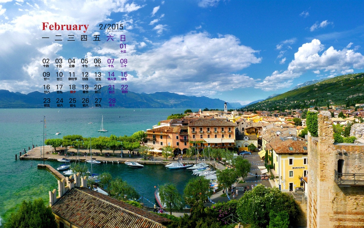 Februar 2015 Kalender Wallpaper (1) #16 - 1280x800