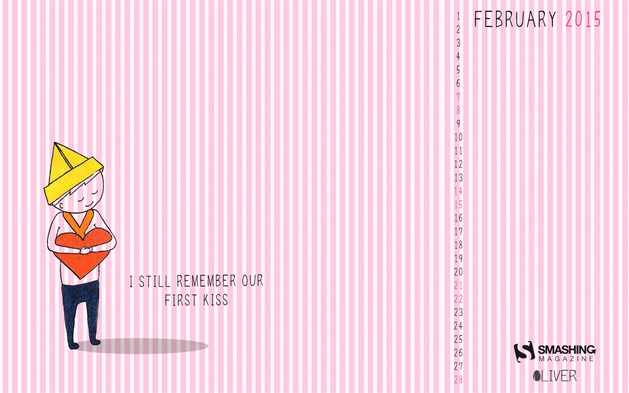 February 2015 Calendar wallpaper (2) #8 - 1280x800