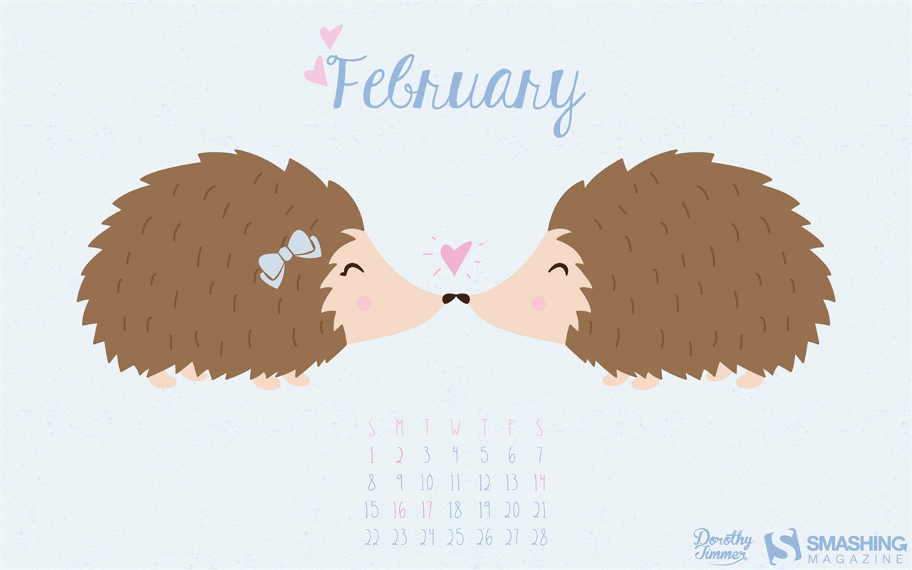 Februar 2015 Kalender Wallpaper (2) #9 - 1280x800