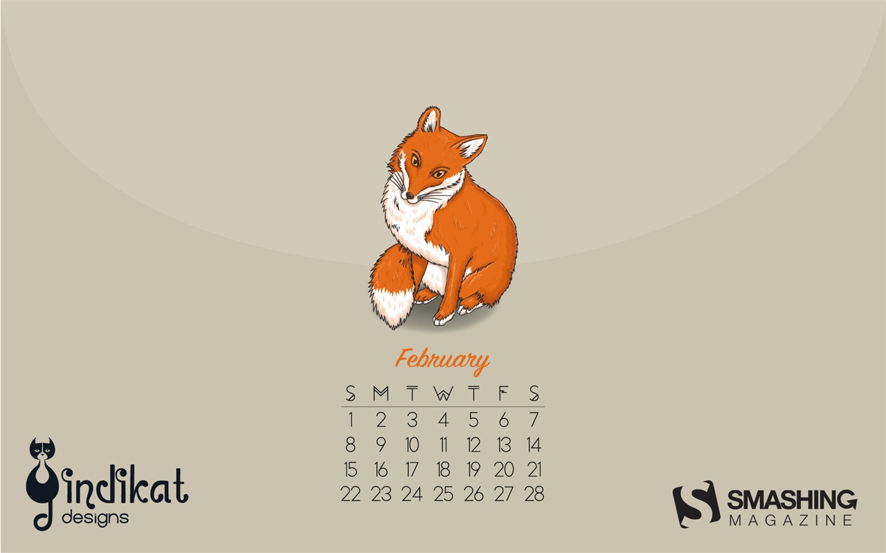 Februar 2015 Kalender Wallpaper (2) #10 - 1280x800