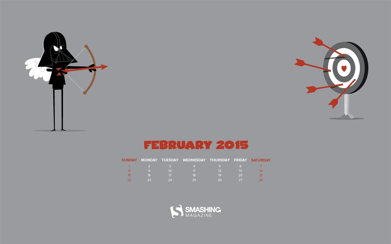 Februar 2015 Kalender Wallpaper (2) #13 - 1280x800