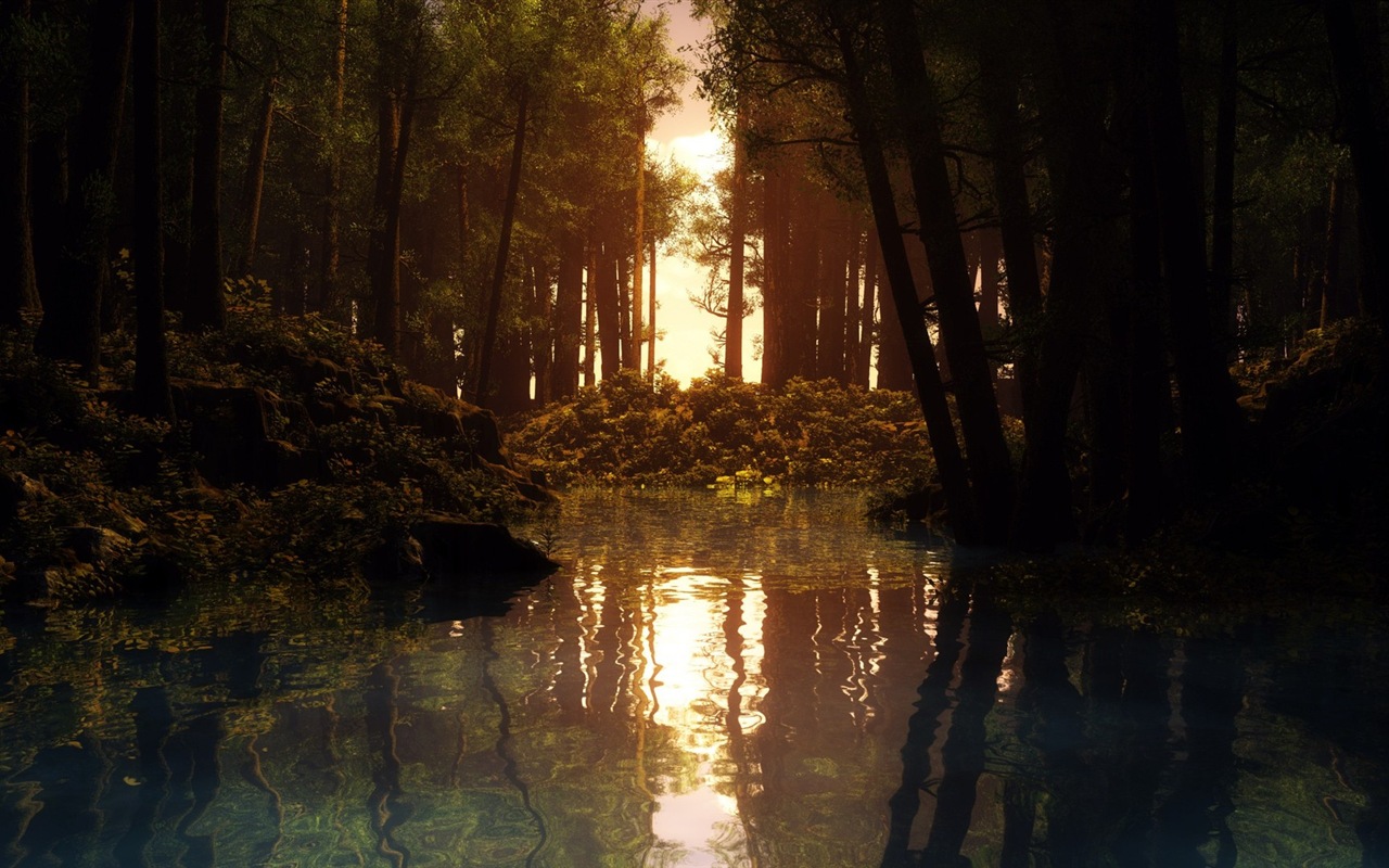 山水雲霧 自然美景 高清壁紙 #3 - 1280x800