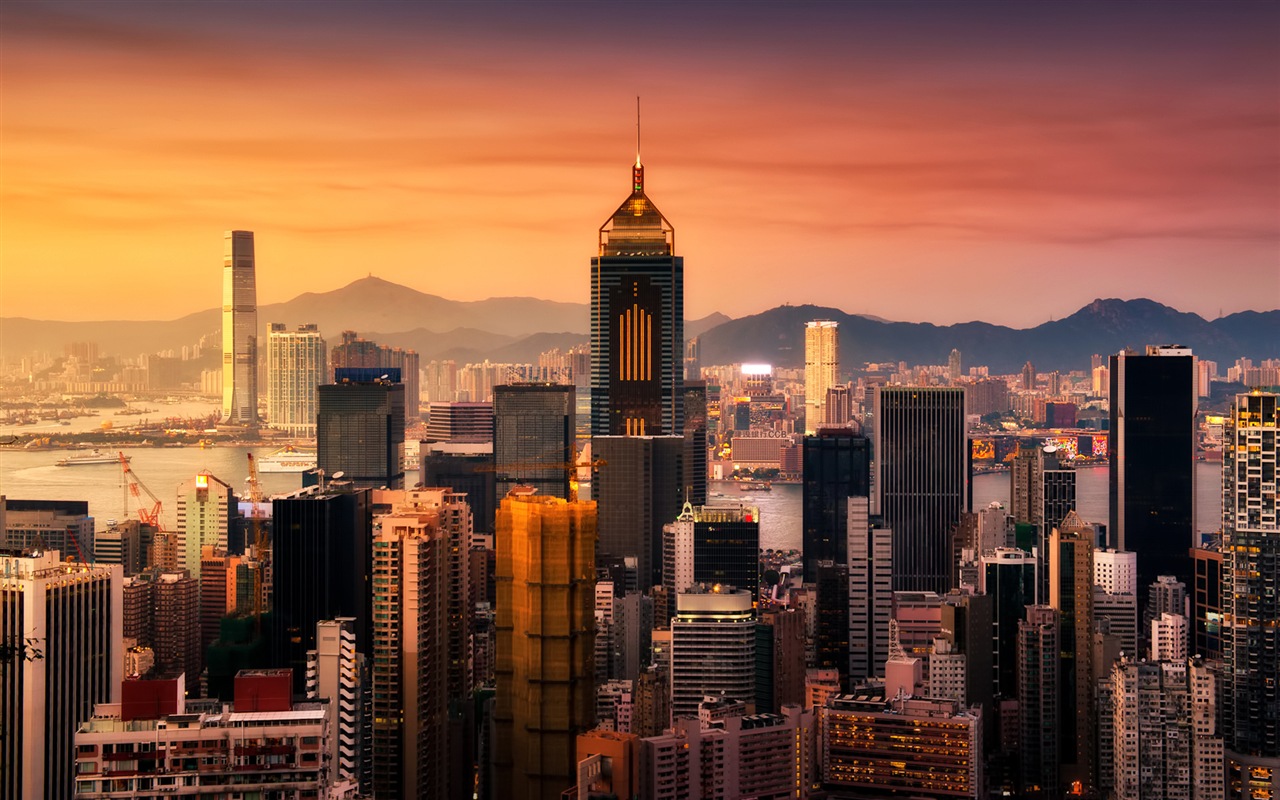 Hong Kong je Městská krajina krásné HD tapety na plochu #7 - 1280x800