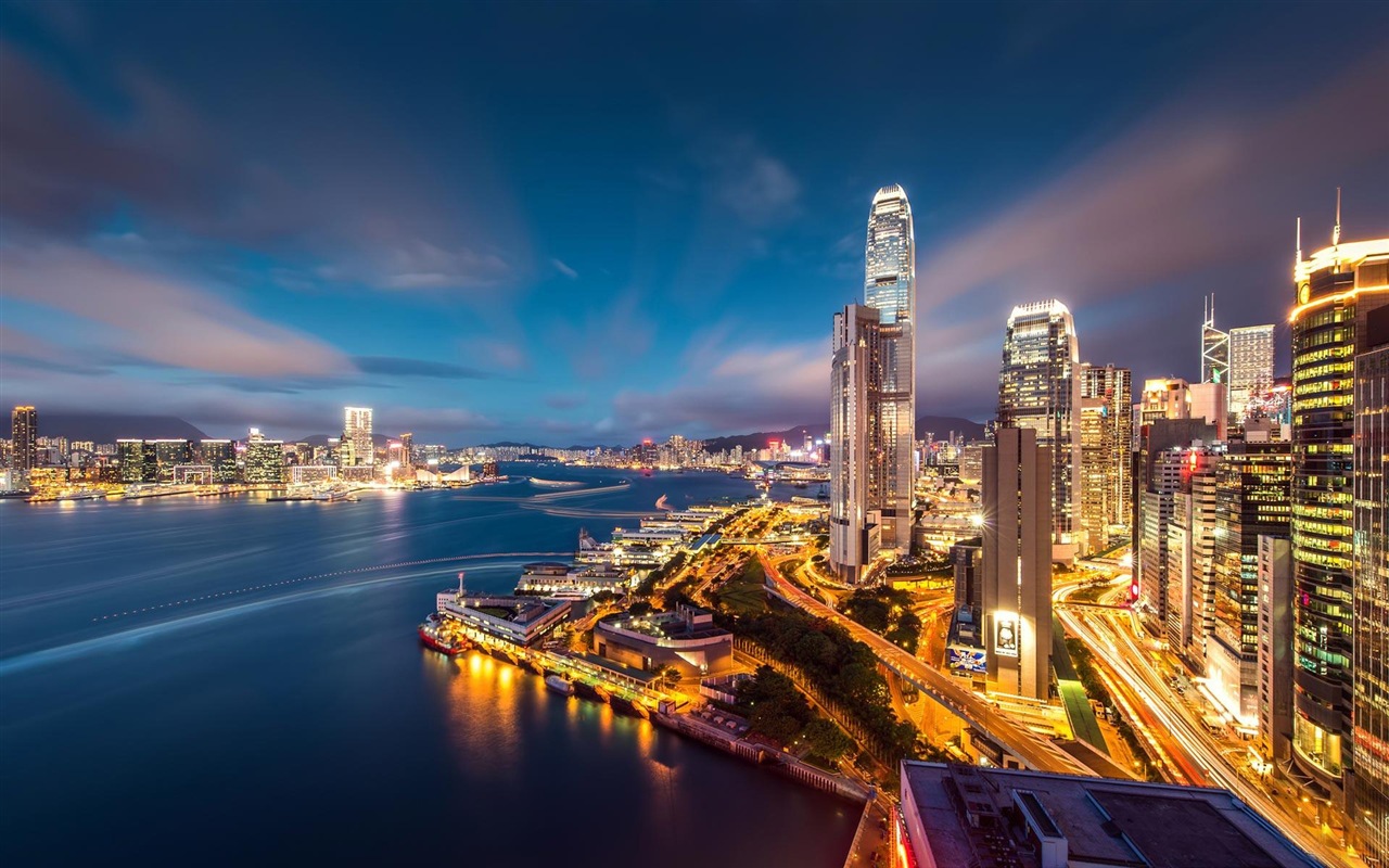 Hong Kong je Městská krajina krásné HD tapety na plochu #20 - 1280x800