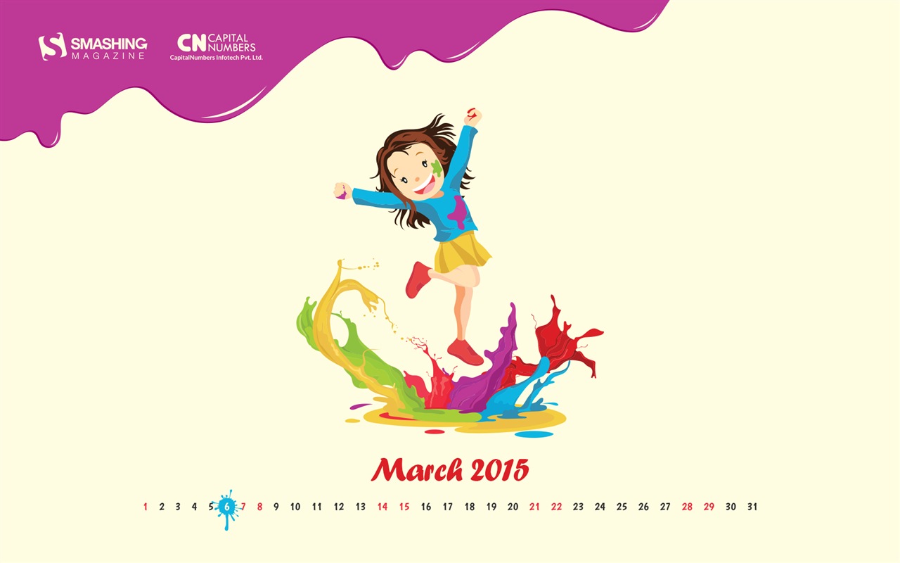 March 2015 Calendar wallpaper (2) #6 - 1280x800