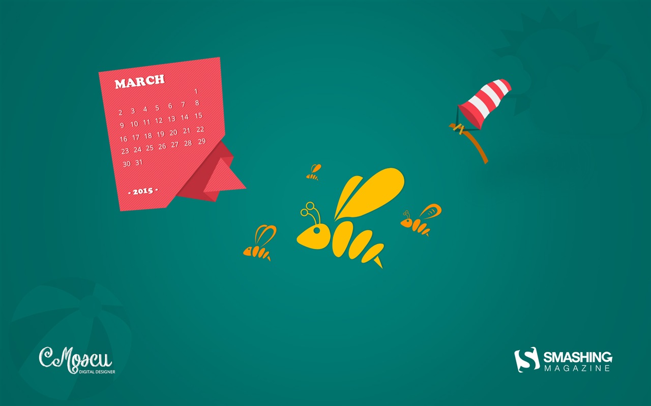 March 2015 Calendar wallpaper (2) #14 - 1280x800