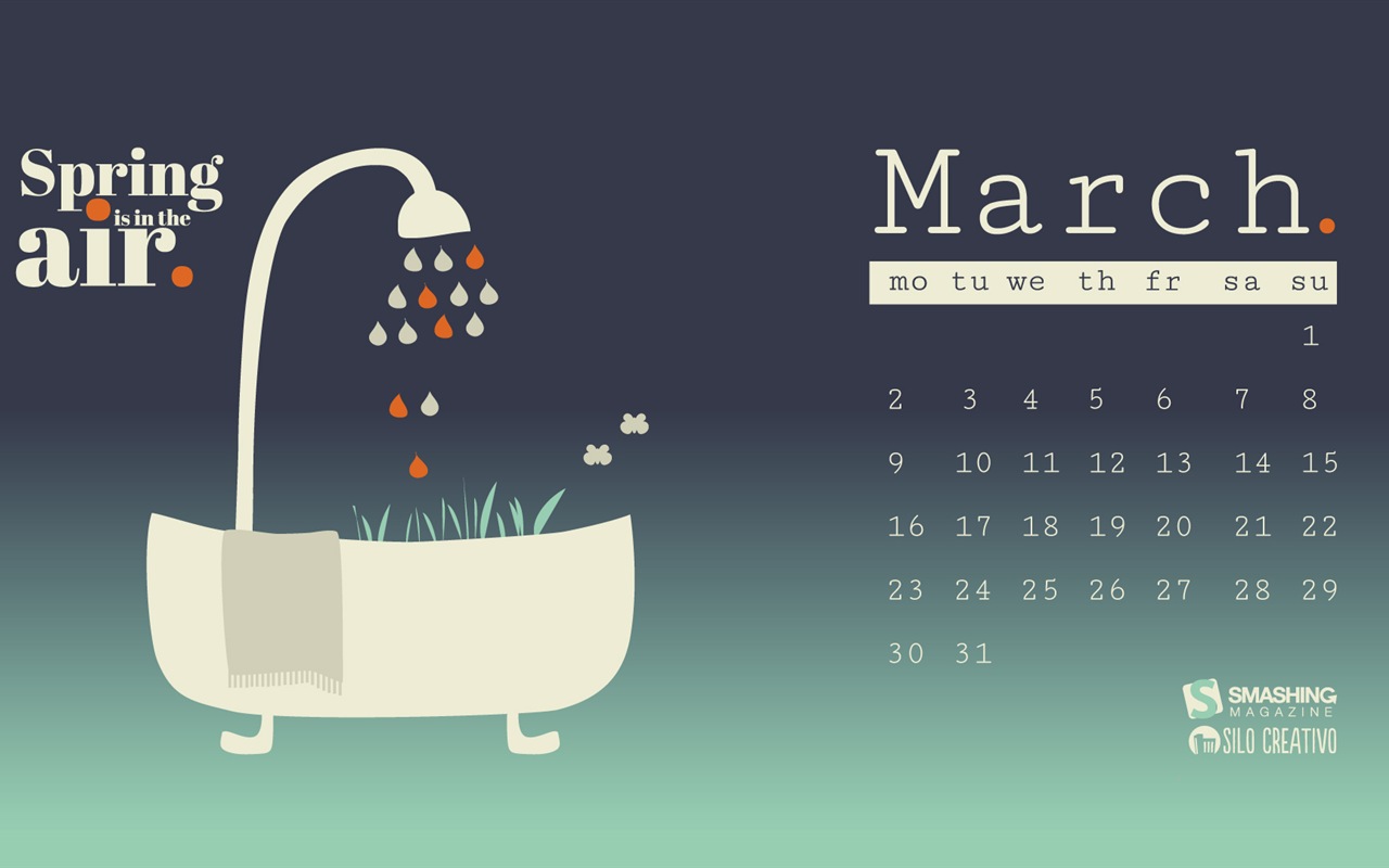 March 2015 Calendar wallpaper (2) #17 - 1280x800