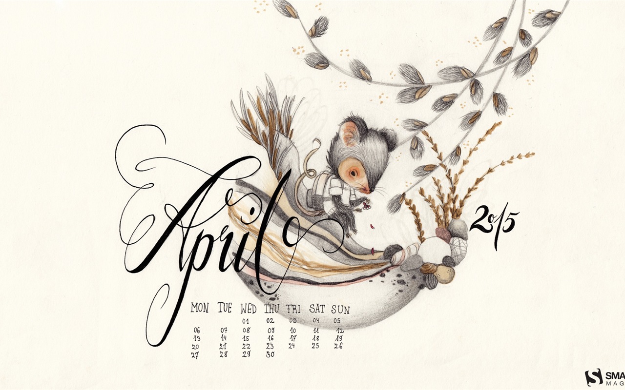 April 2015 Kalender Wallpaper (1) #15 - 1280x800
