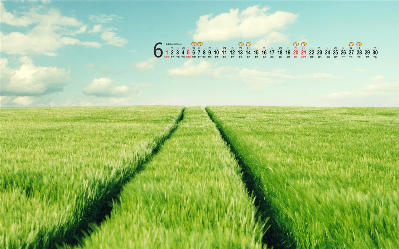 Června 2015 kalendář tapety (1) #3 - 1280x800
