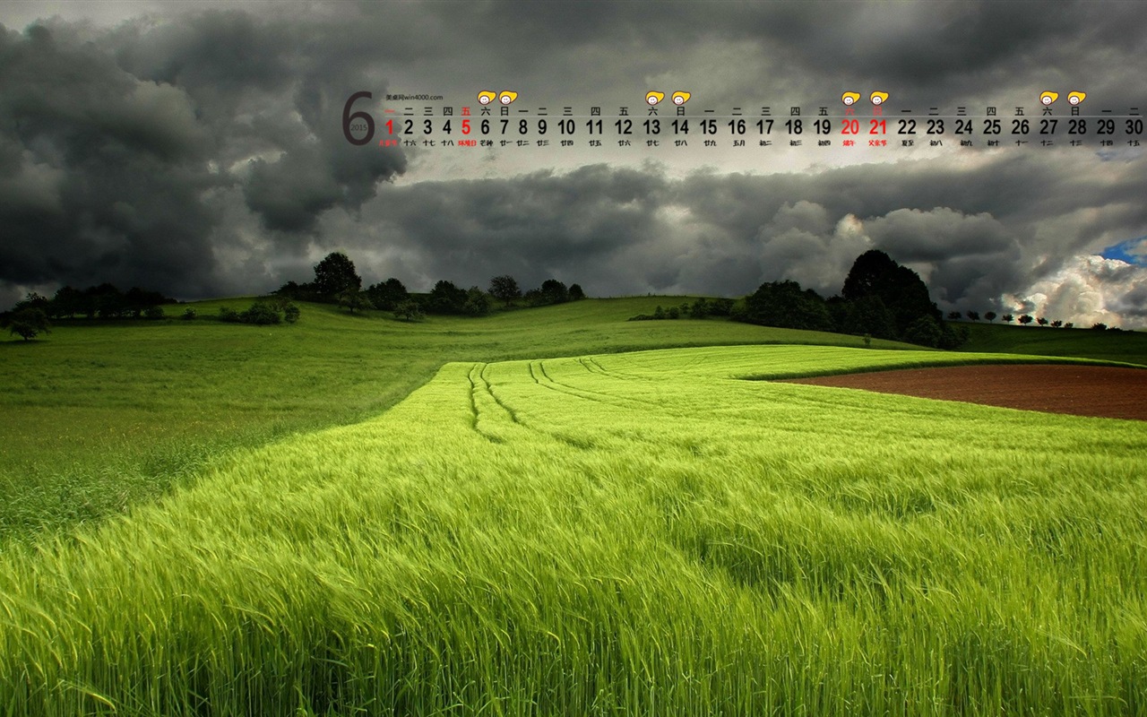 Juni 2015 Kalender Wallpaper (1) #19 - 1280x800