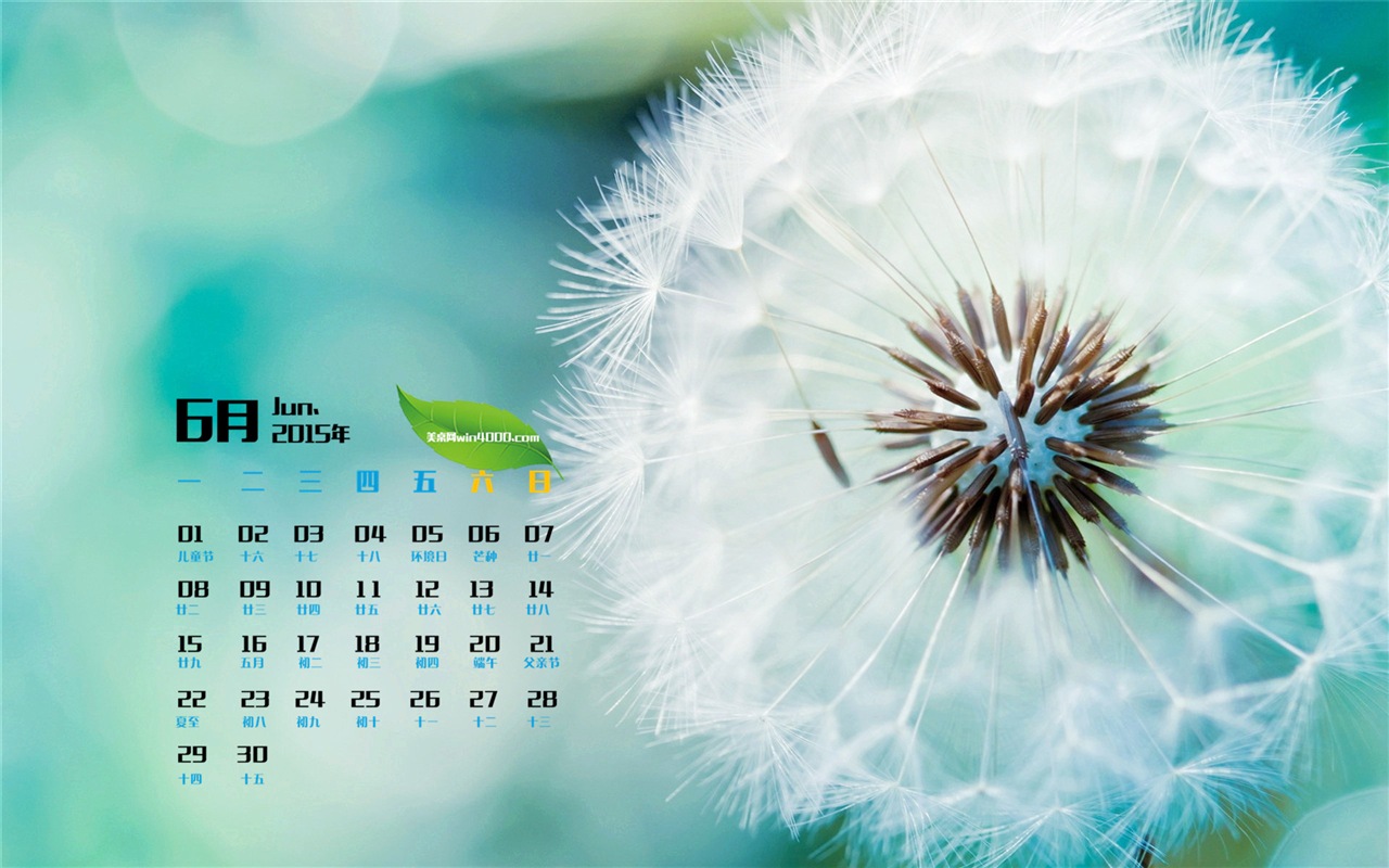 Června 2015 kalendář tapety (1) #20 - 1280x800