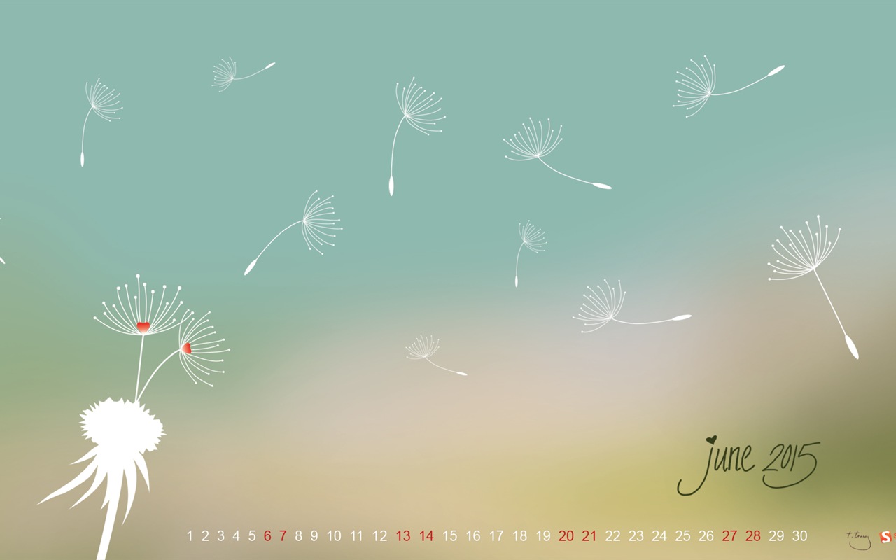 2015년 6월 캘린더 벽지 (2) #11 - 1280x800