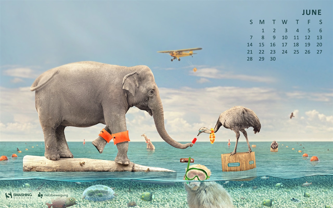 Června 2015 kalendář tapety (2) #19 - 1280x800