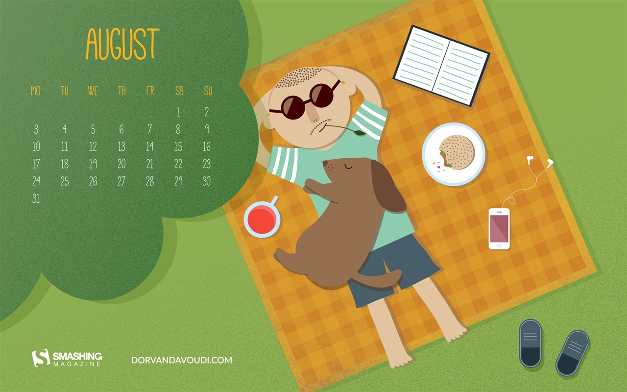 August 2015 Kalender Wallpaper (2) #13 - 1280x800