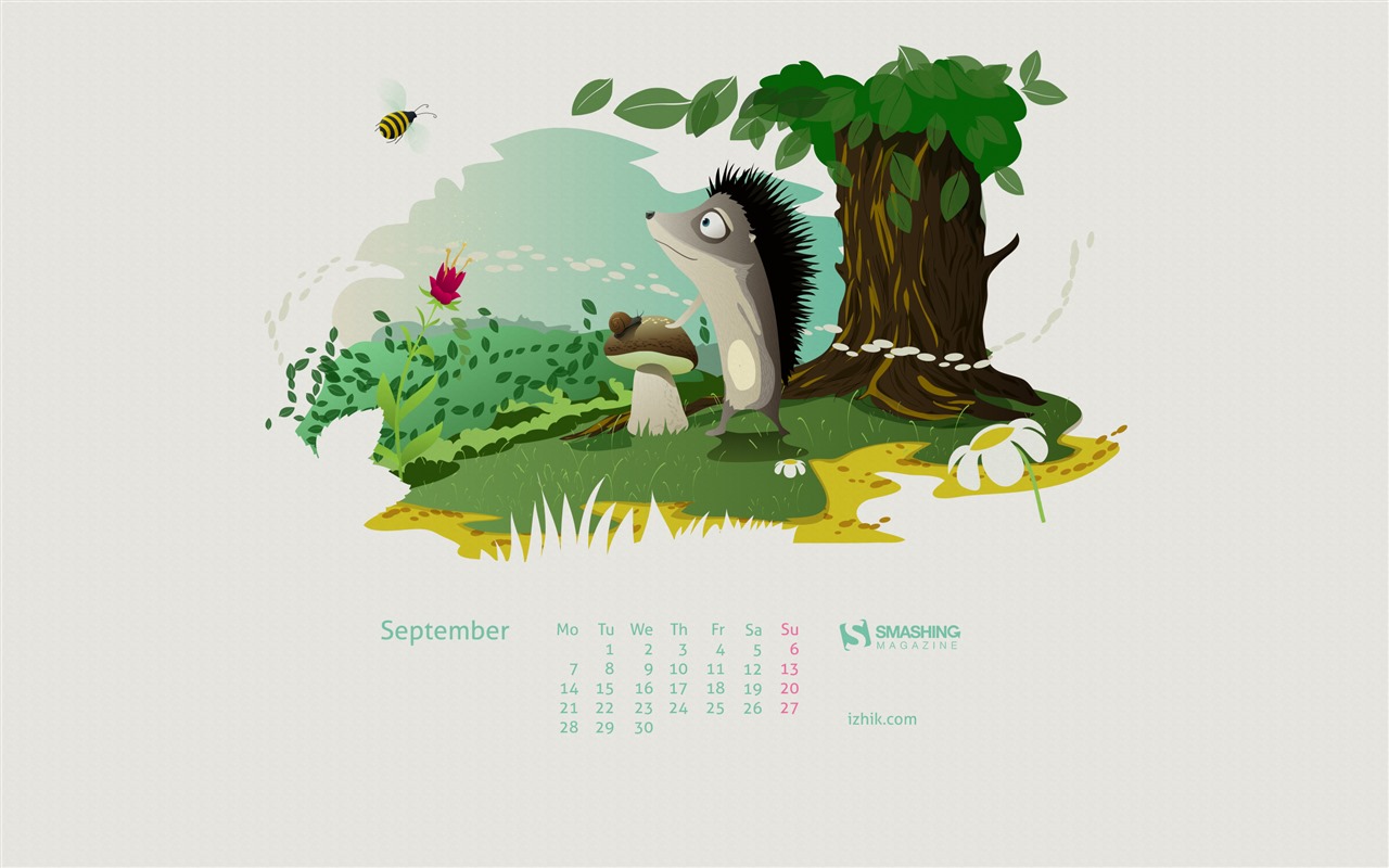 Září 2015 kalendář tapety (2) #13 - 1280x800