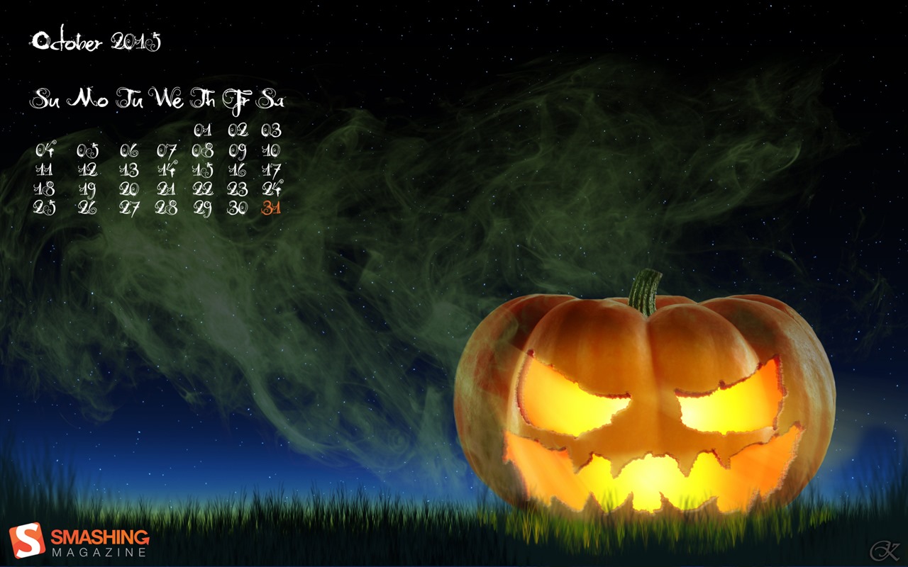 October 2015 calendar wallpaper (2) #1 - 1280x800