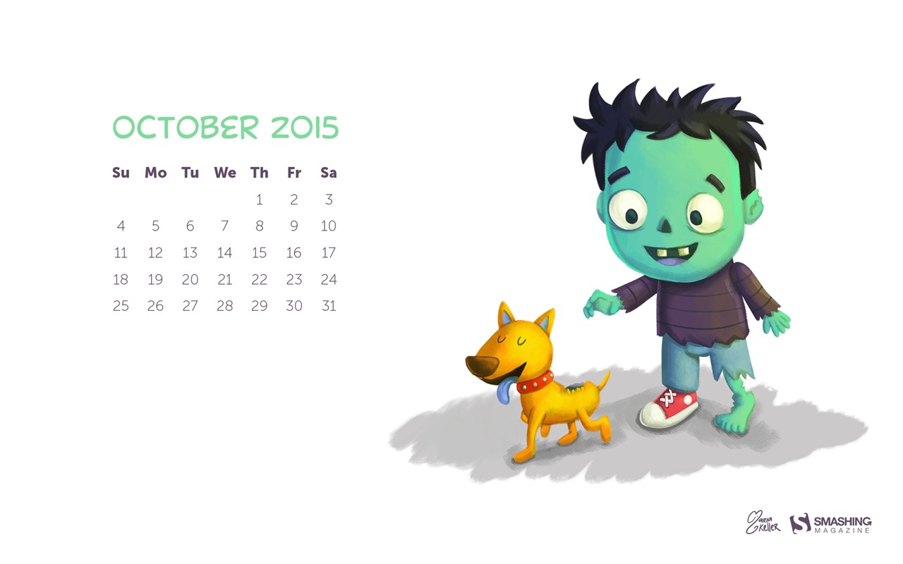 Oktober 2015 Kalender Wallpaper (2) #7 - 1280x800