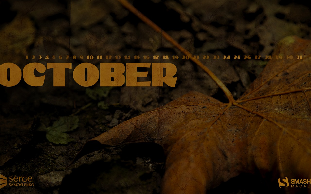 Oktober 2015 Kalender Wallpaper (2) #14 - 1280x800