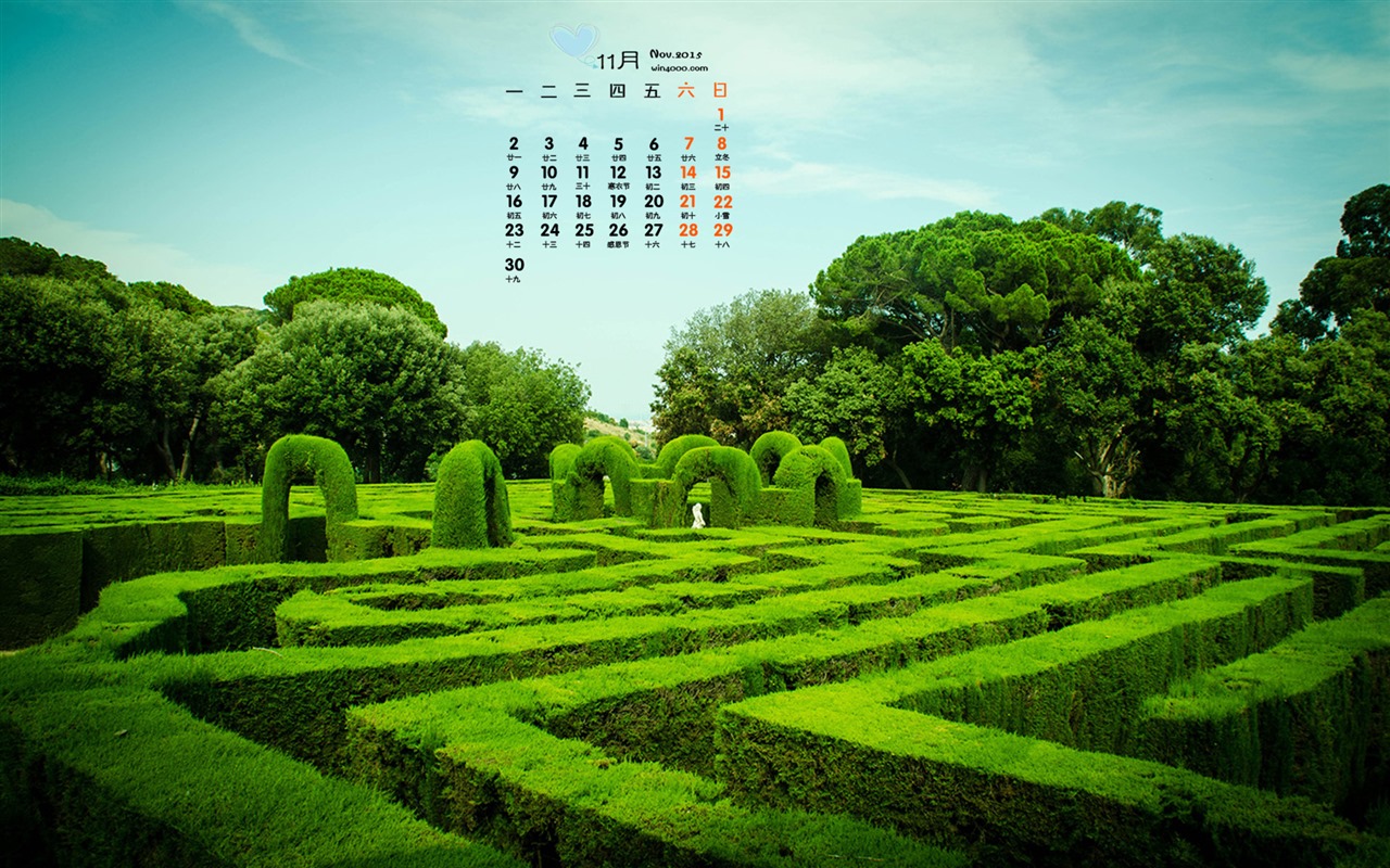 November 2015 Kalender Wallpaper (2) #4 - 1280x800