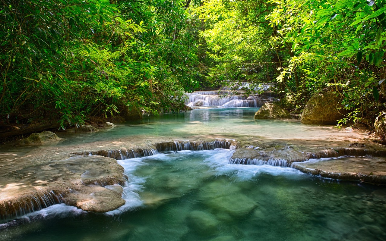 Los árboles, montañas, agua, salida del sol y puesta del sol, fondos de pantalla de alta definición #38 - 1280x800