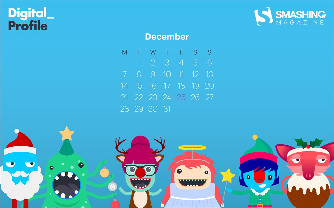 2015年12月 月曆壁紙(一) #18 - 1280x800