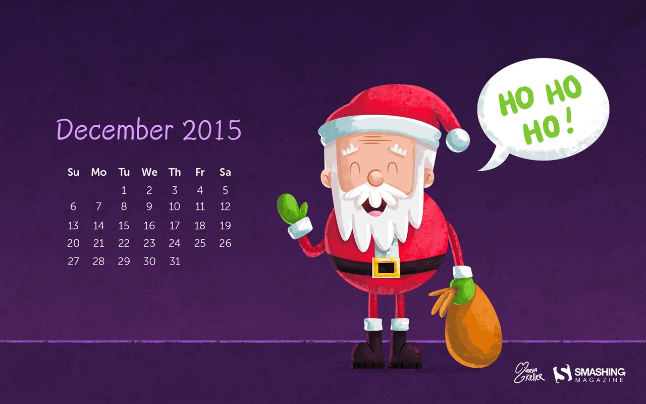 Dezember 2015 Kalender Wallpaper (2) #2 - 1280x800