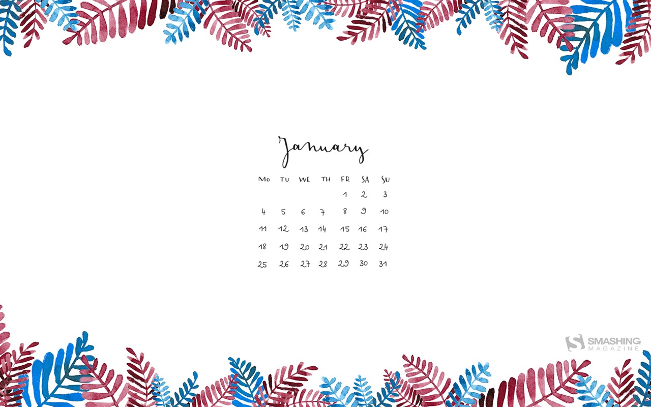 Januar 2016 Kalender Wallpaper (2) #8 - 1280x800