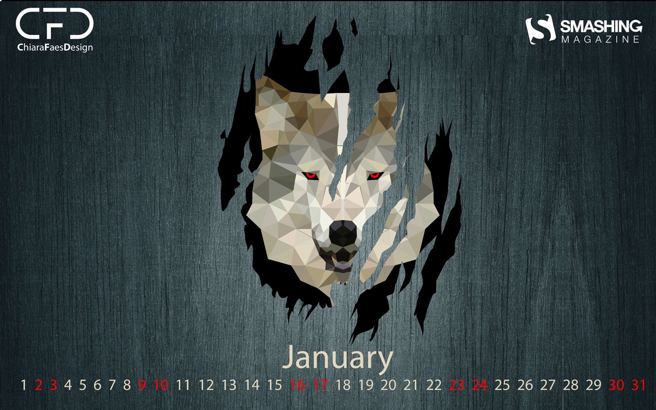 January 2016 calendar wallpaper (2) #20 - 1280x800