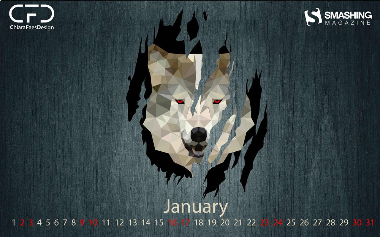 Januar 2016 Kalender Wallpaper (2) #20 - 1280x800