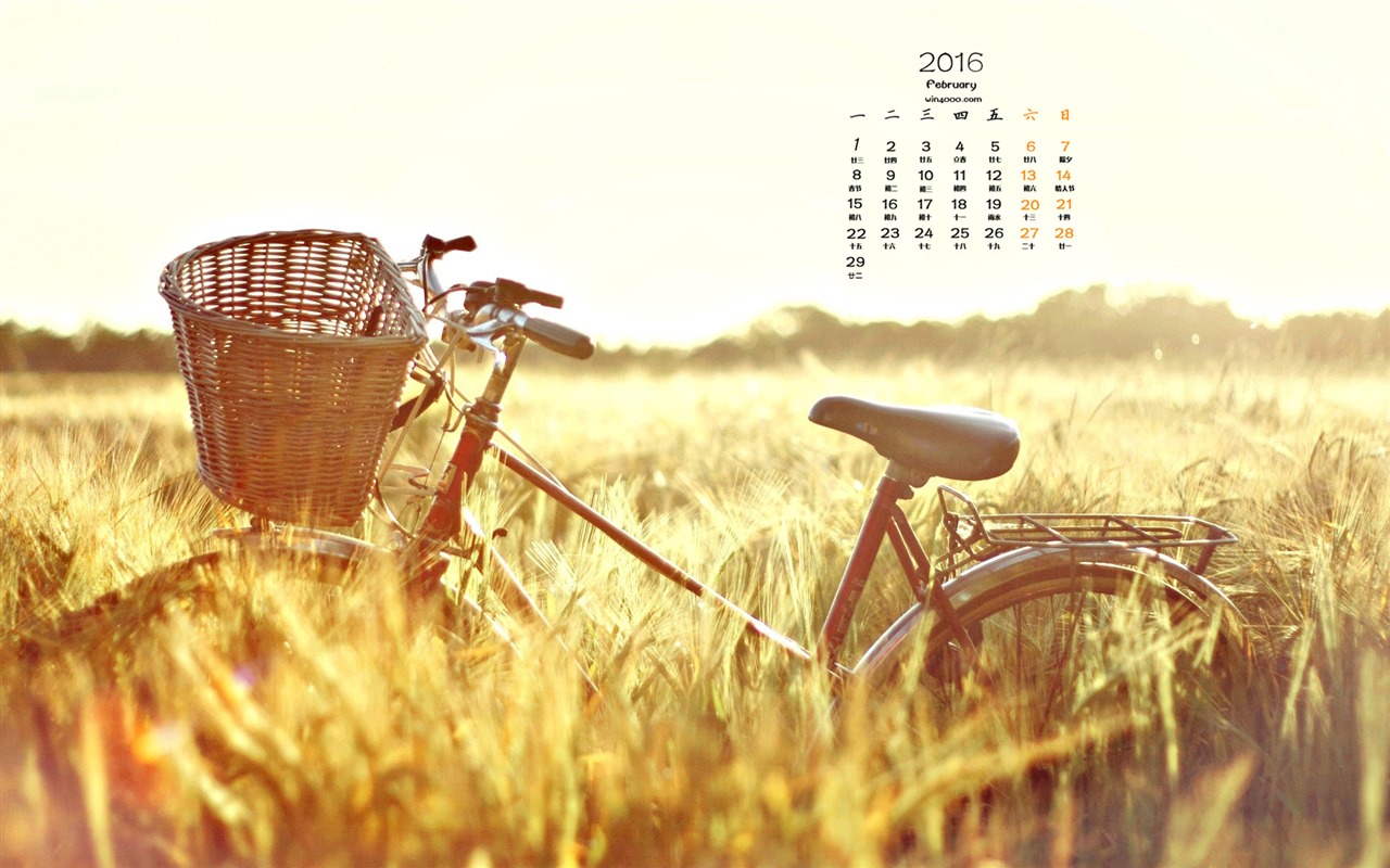 2016年2月 月曆壁紙(一) #14 - 1280x800