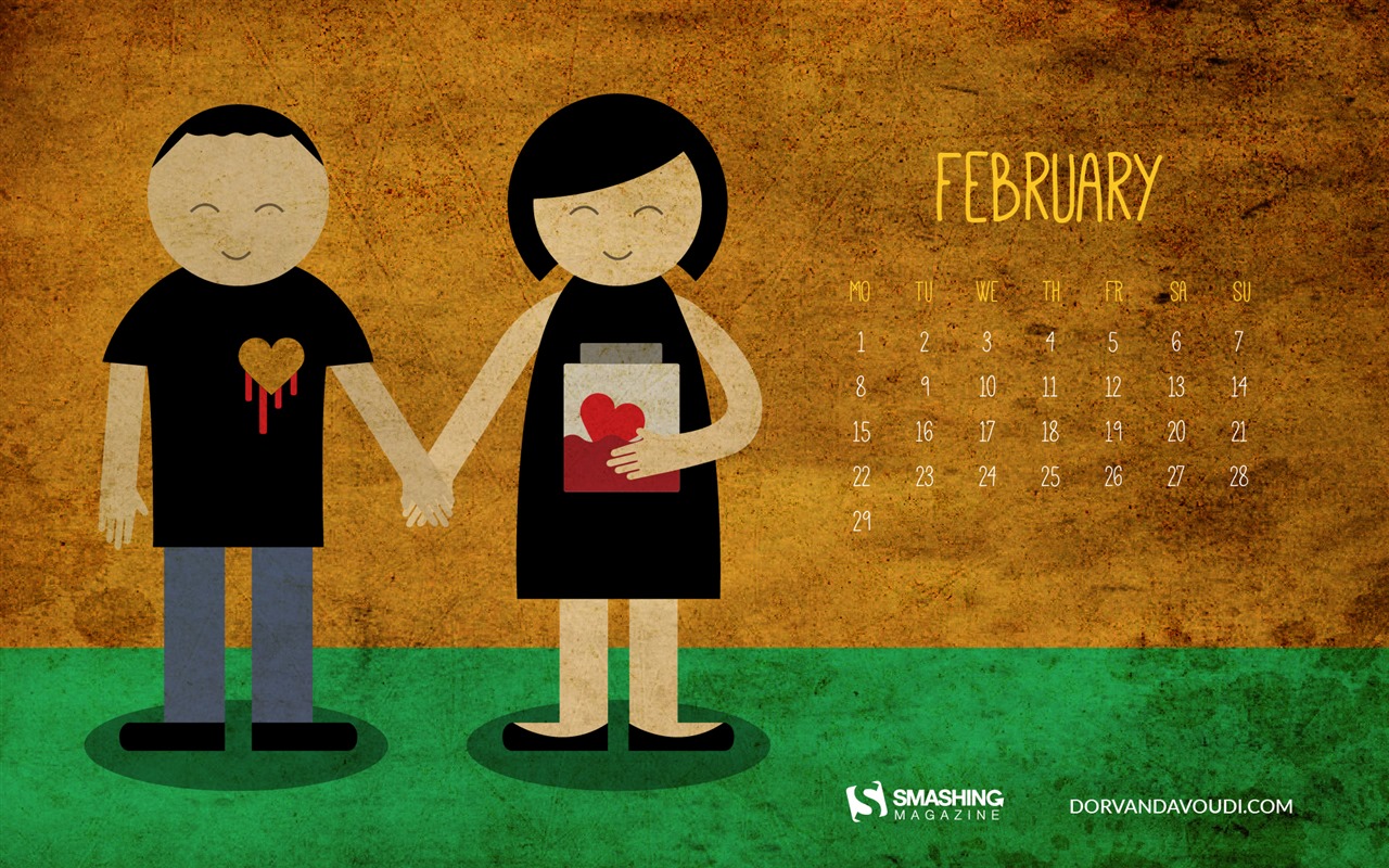 February 2016 Calendar wallpaper (2) #5 - 1280x800
