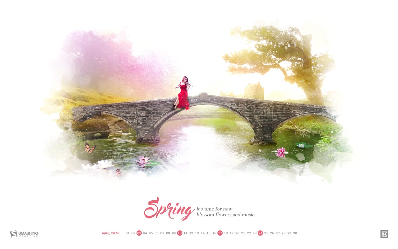 April 2016 calendar wallpaper (2) #10 - 1280x800