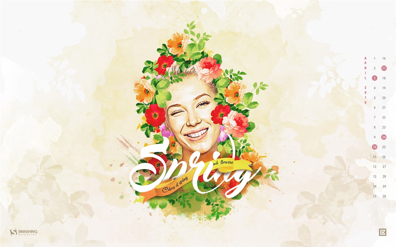 April 2016 calendar wallpaper (2) #15 - 1280x800