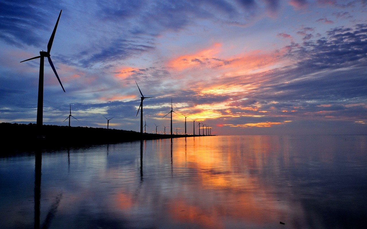 Taiwan Gaomei wetlands sunset HD Wallpapers #4 - 1280x800