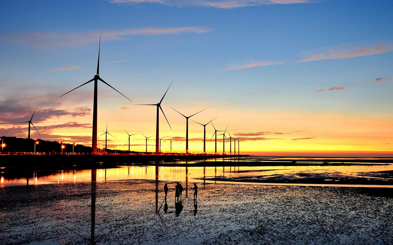 Taiwan Gaomei wetlands sunset HD Wallpapers #6 - 1280x800