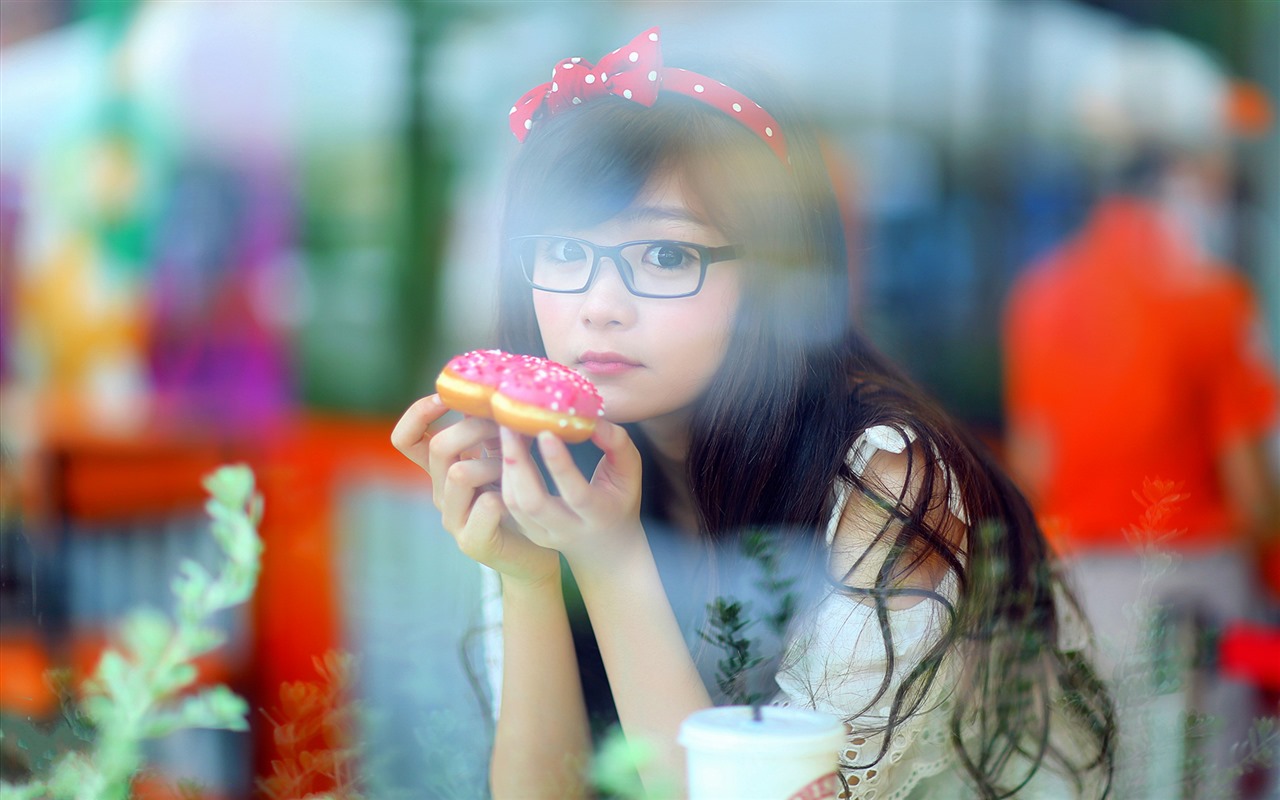 Pure and lovely young Asian girl HD wallpapers collection (1) #18 - 1280x800