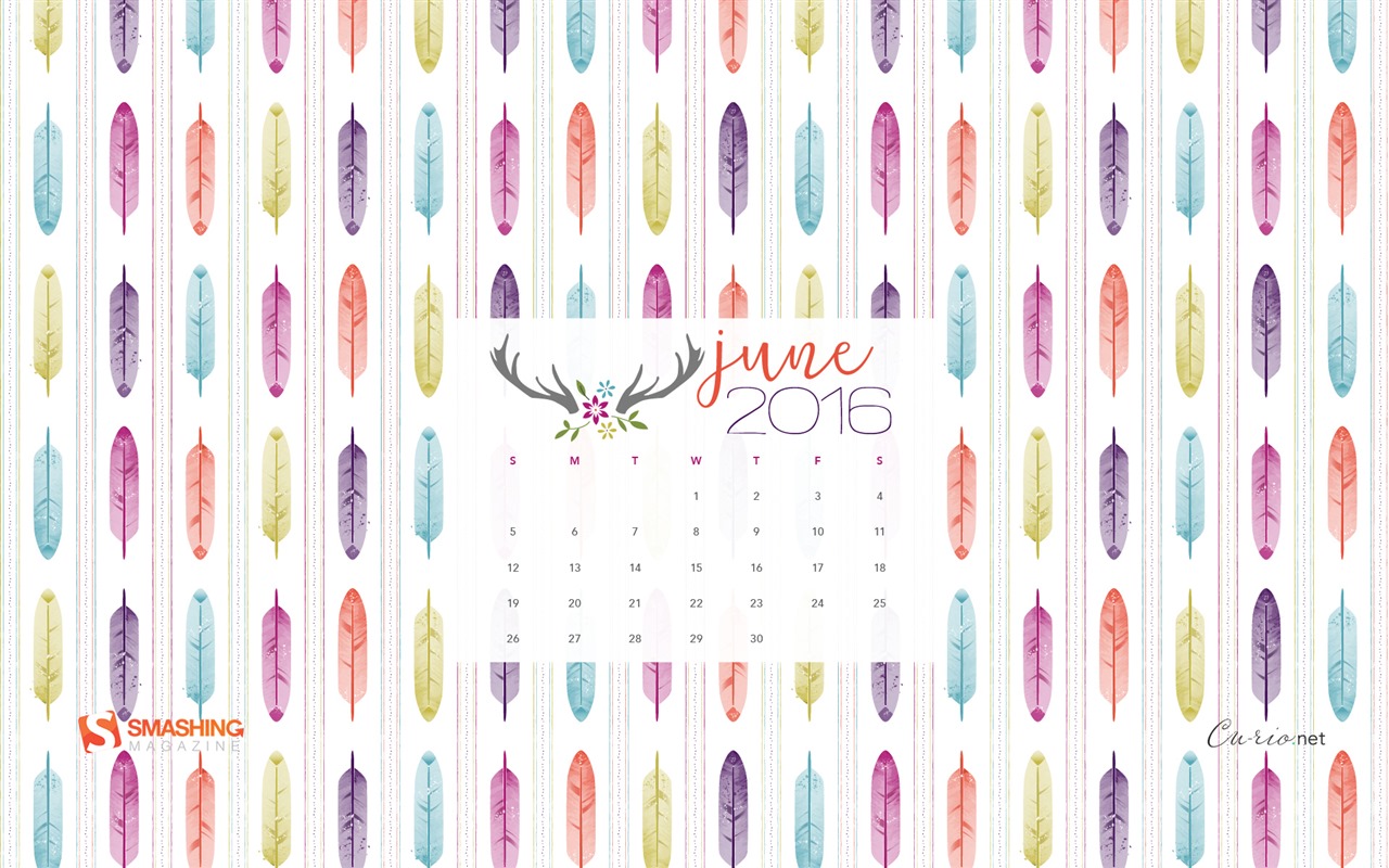 Června 2016 kalendář tapeta (2) #10 - 1280x800