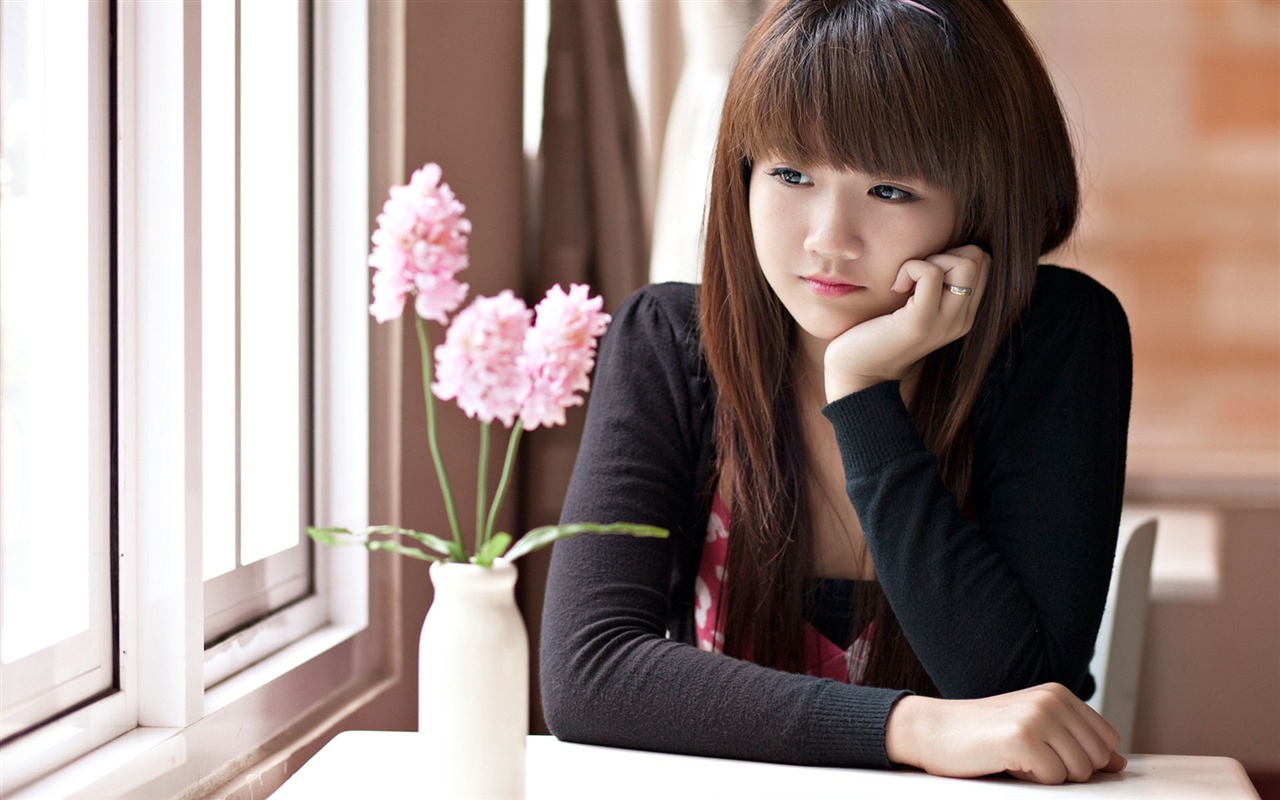 Pure and lovely young Asian girl HD wallpapers collection (2) #24 - 1280x800