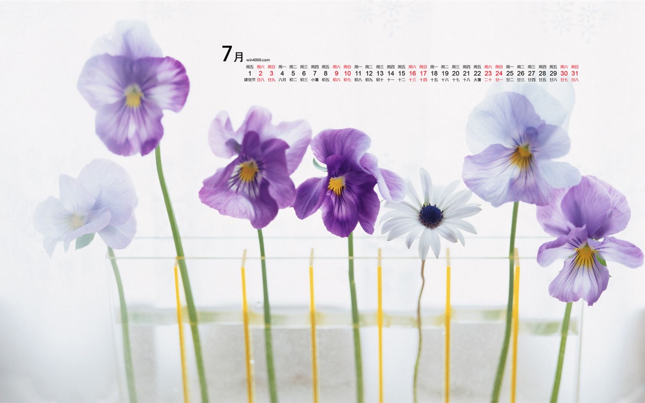 2016年7月 月曆壁紙(一) #10 - 1280x800