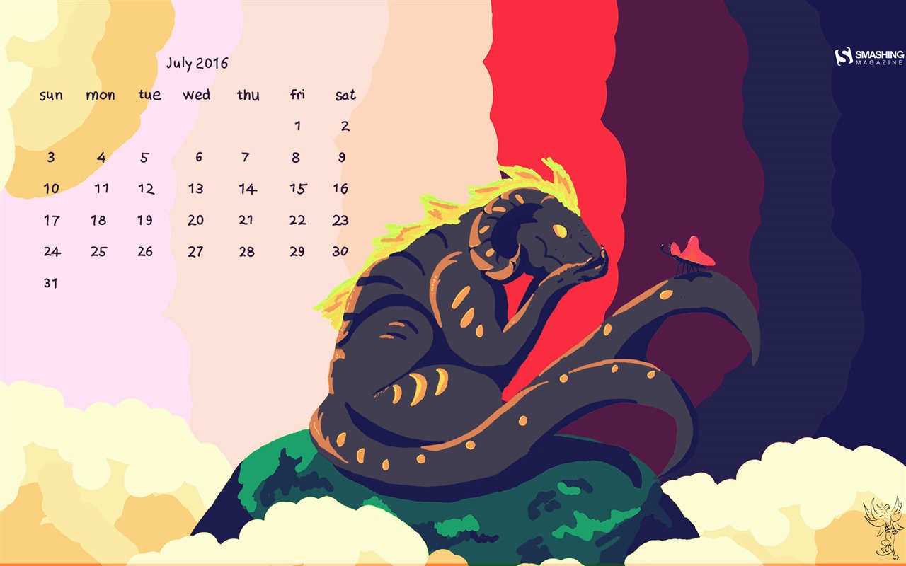 July 2016 calendar wallpaper (1) #19 - 1280x800