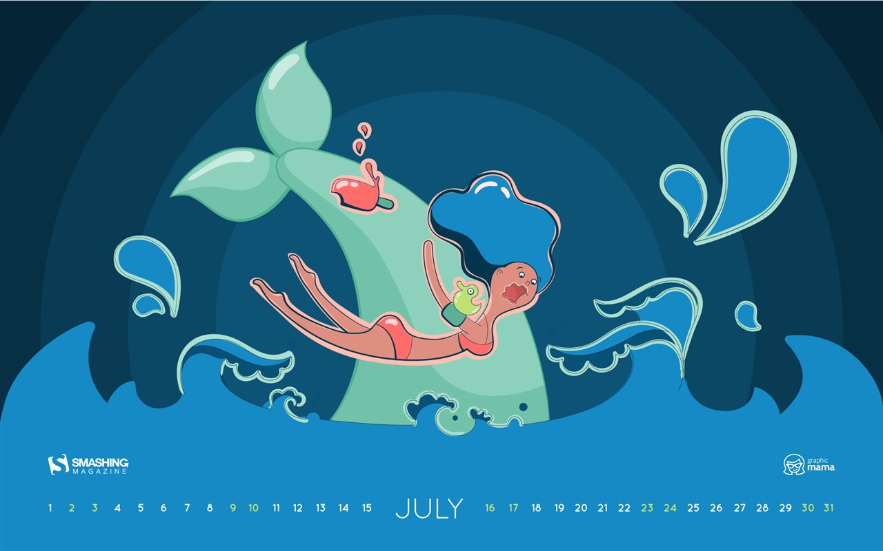 July 2016 calendar wallpaper (2) #12 - 1280x800