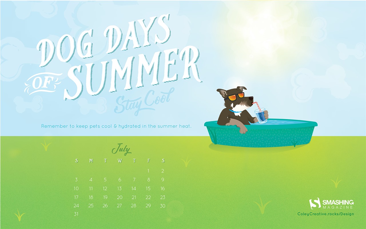 July 2016 calendar wallpaper (2) #13 - 1280x800