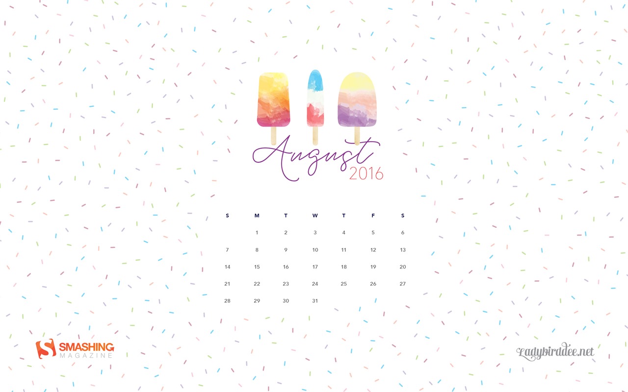 August 2016 Kalender Wallpaper (2) #8 - 1280x800