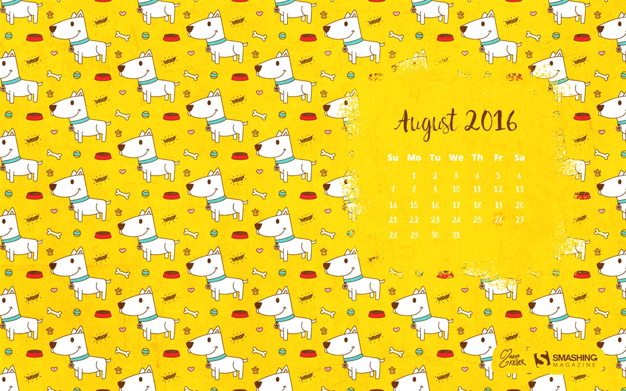 August 2016 Kalender Wallpaper (2) #9 - 1280x800