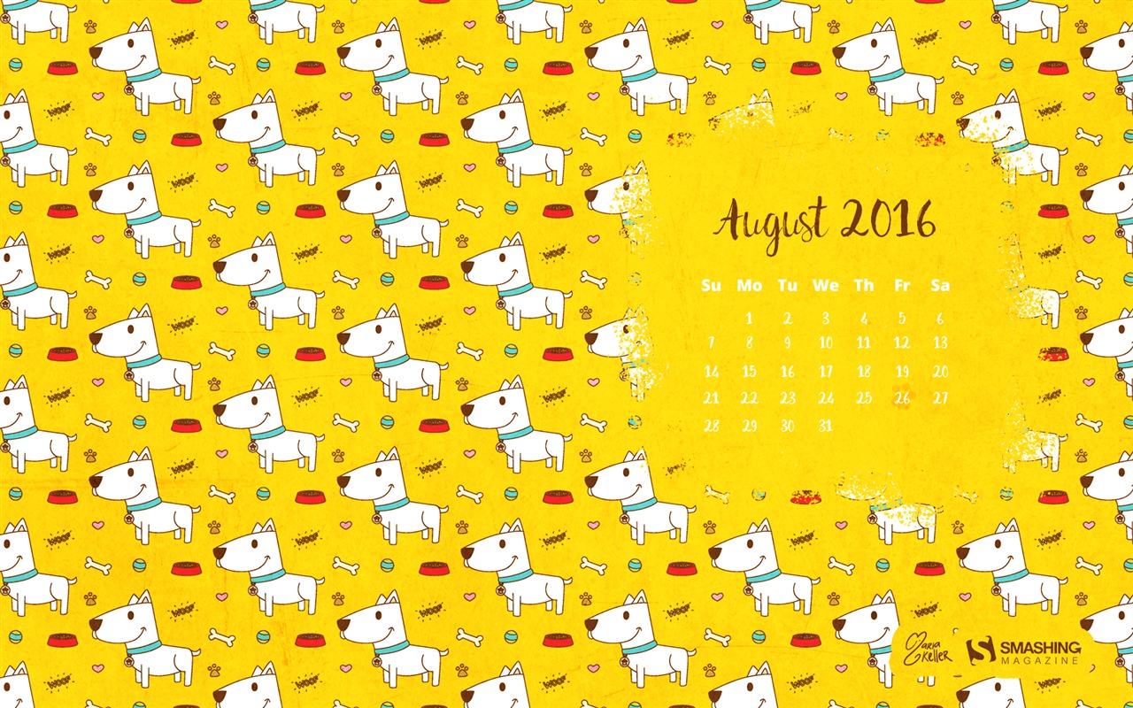 August 2016 calendar wallpaper (2) #9 - 1280x800
