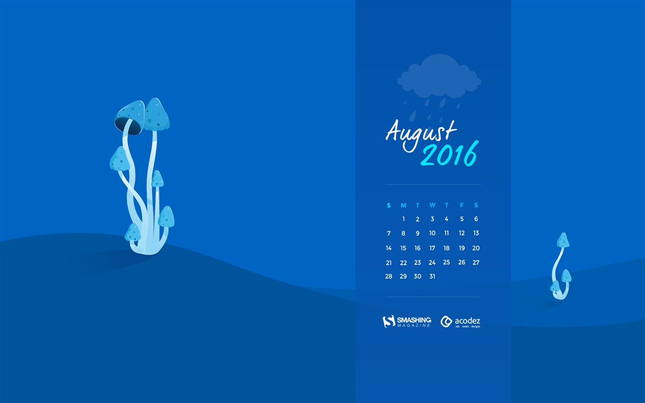 August 2016 calendar wallpaper (2) #15 - 1280x800