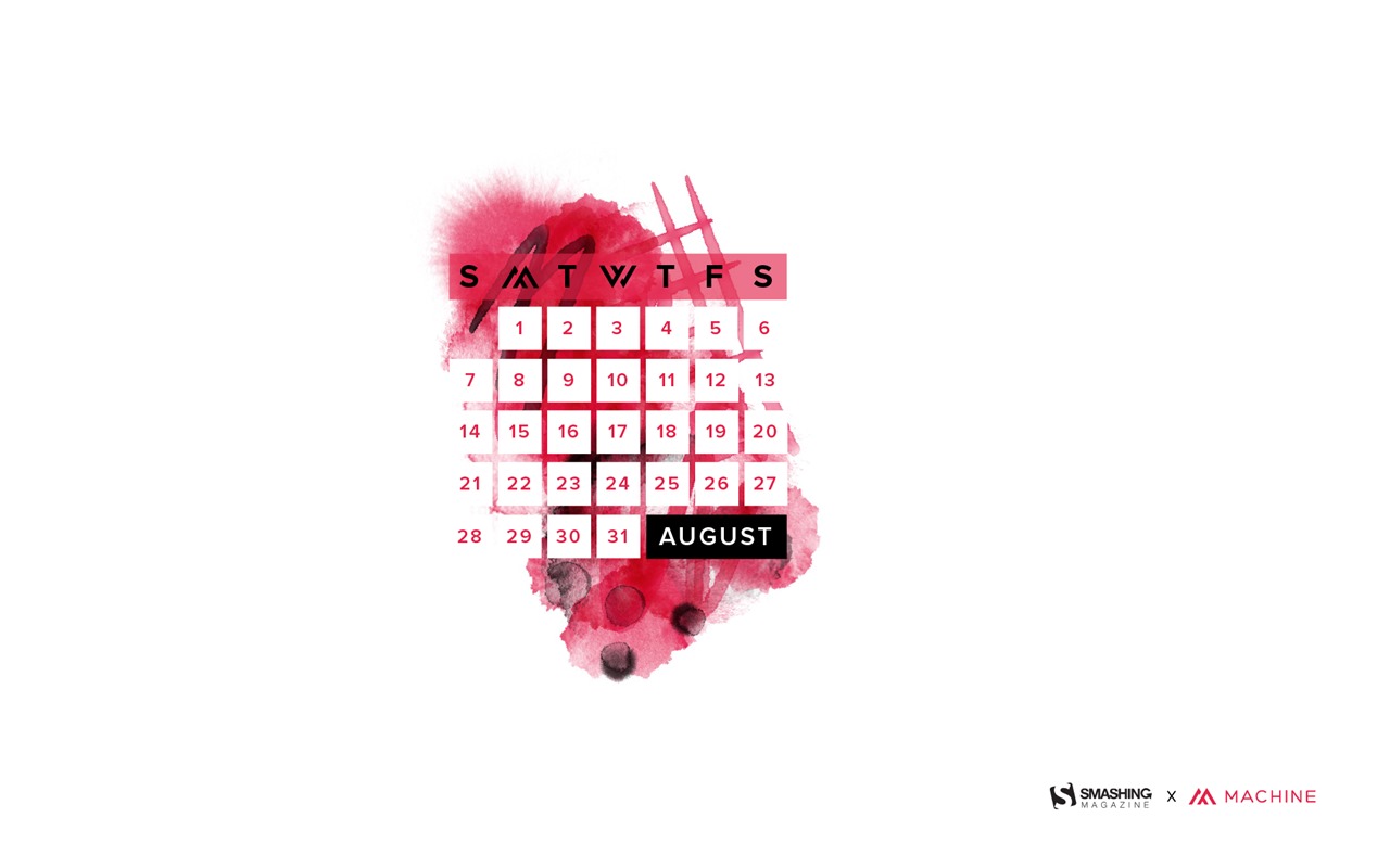 August 2016 Kalender Wallpaper (2) #18 - 1280x800