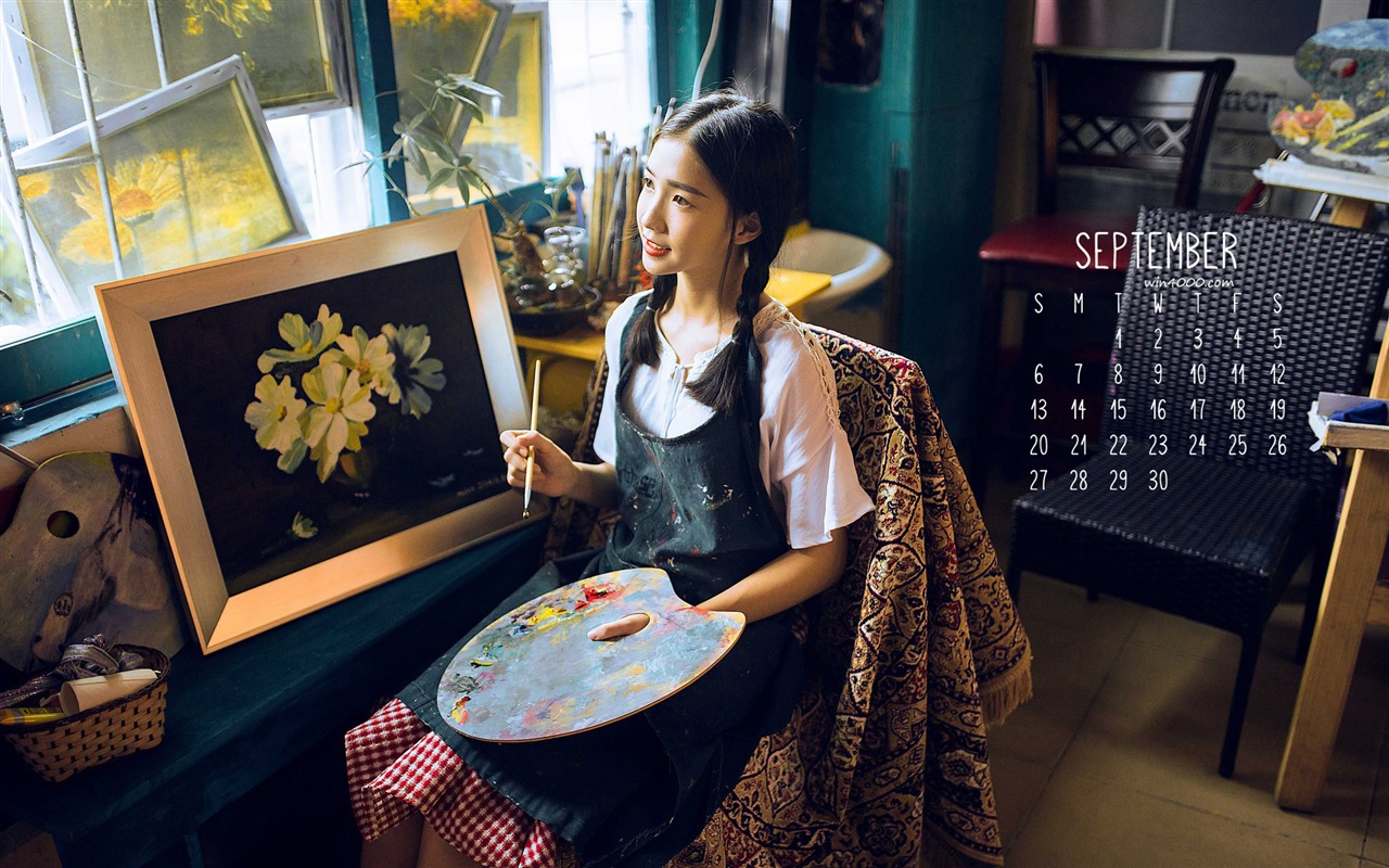 September 2016 Kalender Wallpaper (1) #16 - 1280x800