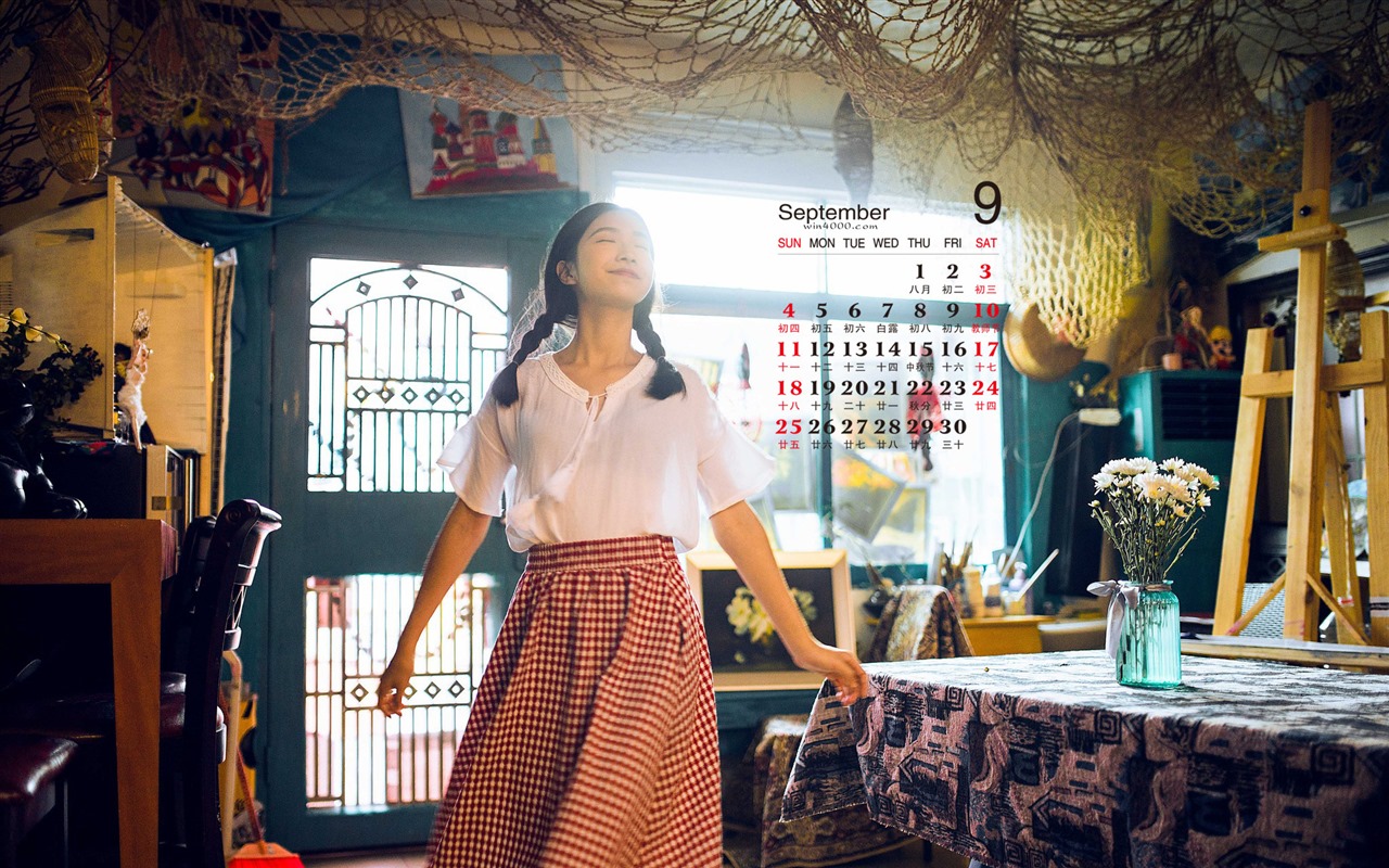 Září 2016 kalendář tapeta (1) #18 - 1280x800